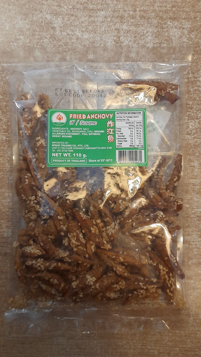 Lotus Fried Anchovy With Sesame (110g)