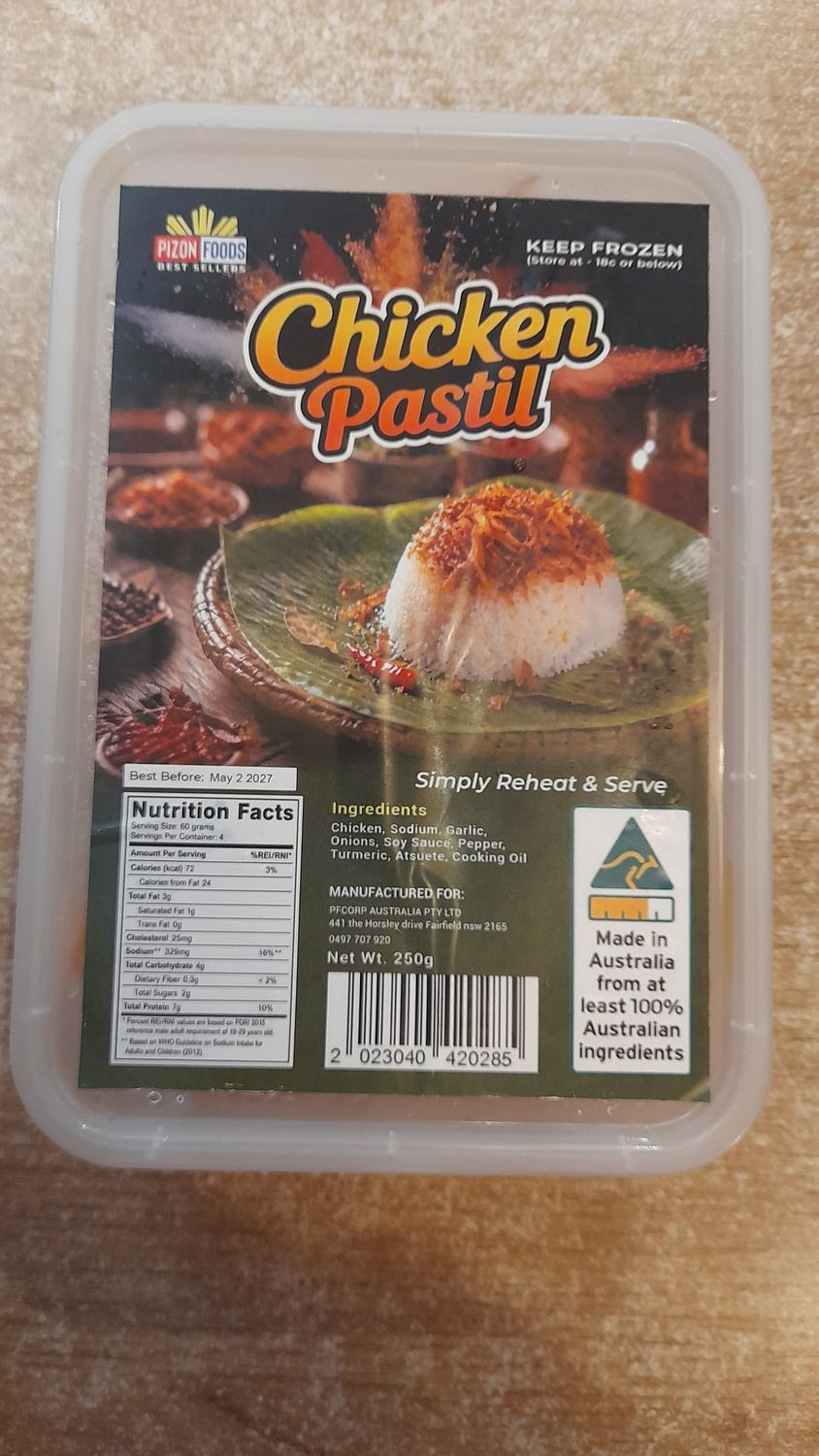 Pizon Chicken Pastil (250g)