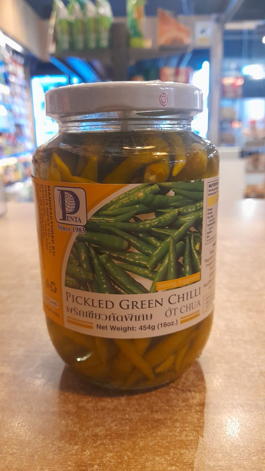 Penta Pickled Green Chilli (454g)