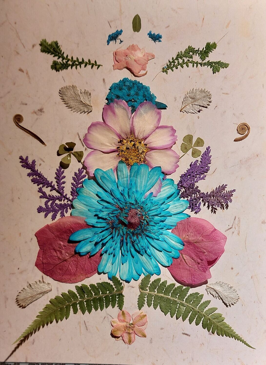 Dried Flower Art - Colorful Lotus