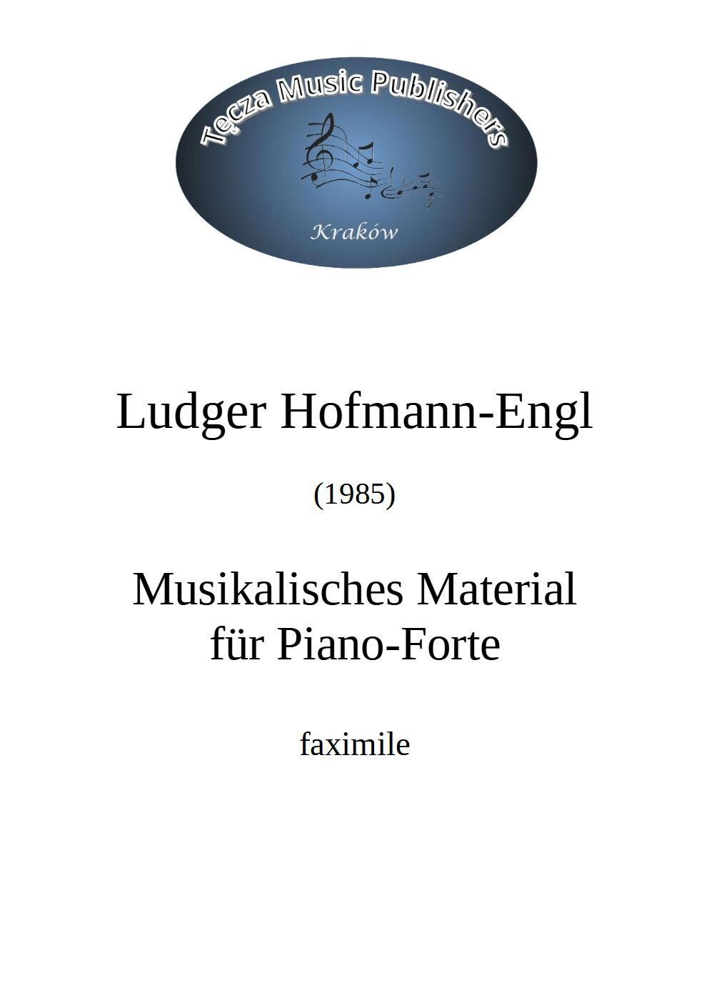 Musikalisches Material für Piano Forte
