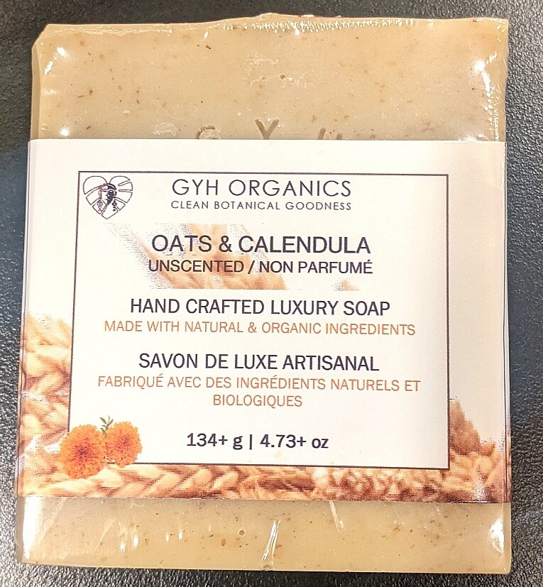 UNSCENTED - OATS &amp; CALENDULA HAND CRAFTED LUXURY SOAP