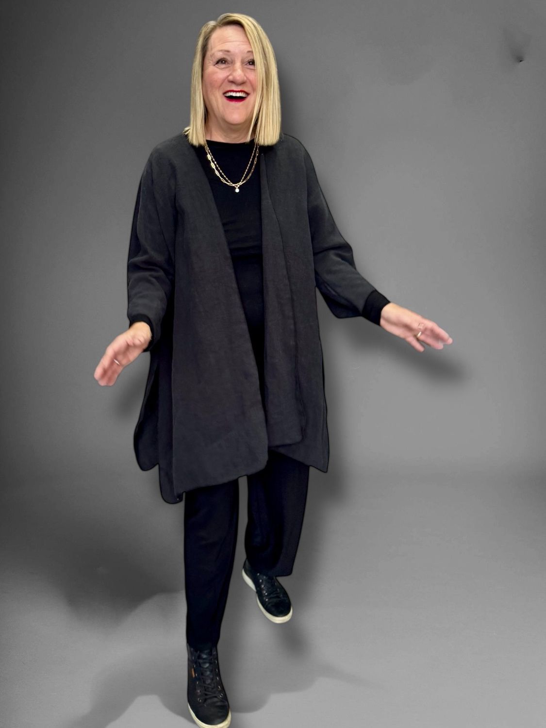 Black linen jacket
