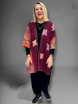 Purple &amp; orange ombre cotton jacket