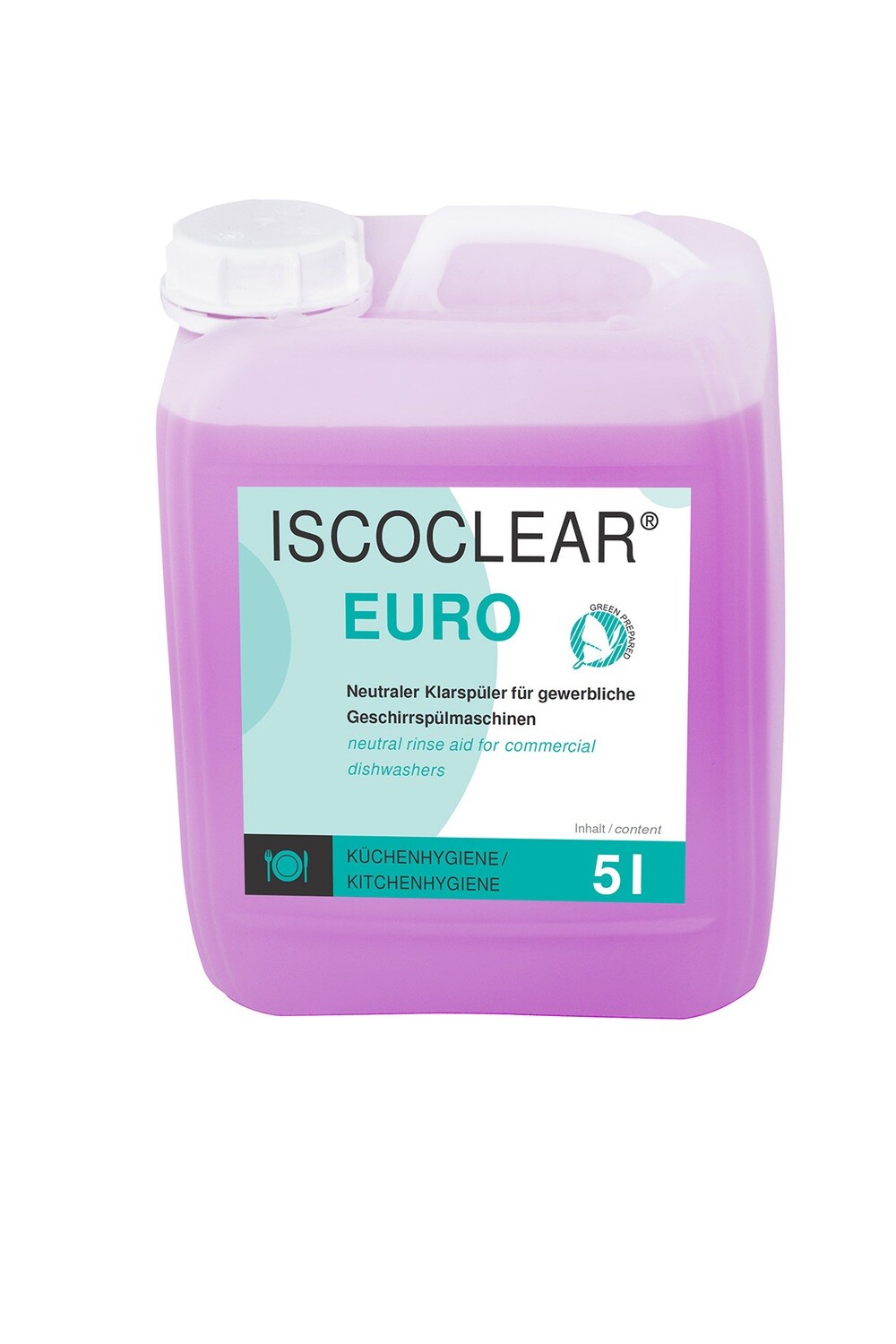 ISCOCLEAR euro
Spezialklarspüler neutral für gewerbliche Geschirrspülmaschinen