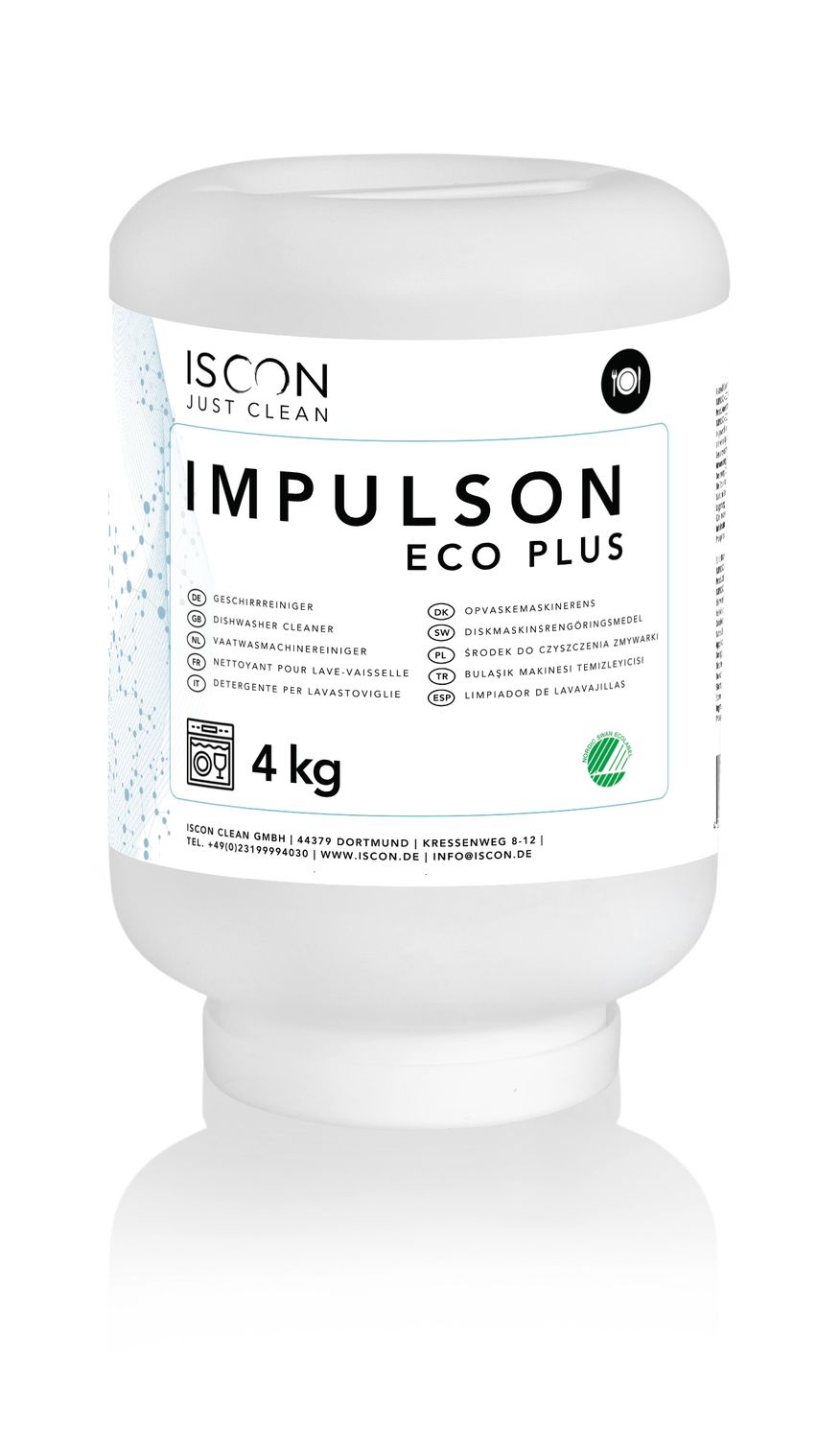 IMPULSON eco plus Feststoff-Geschirrreiniger für gewerbliche Geschirrspülmaschinen