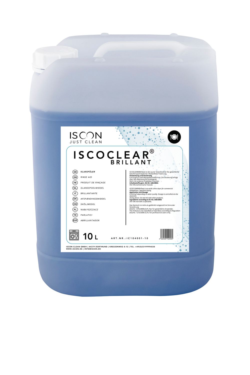 ISCOCLEAR brilliant Universalklarspüler für gewerbliche Geschirrspülmaschinen