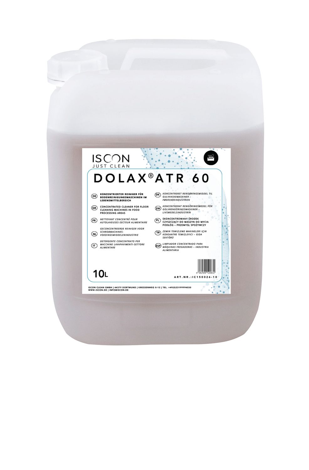 DOLAX ATR 60 – Hochaktiver Reiniger für Bodenreinigungsmaschinen