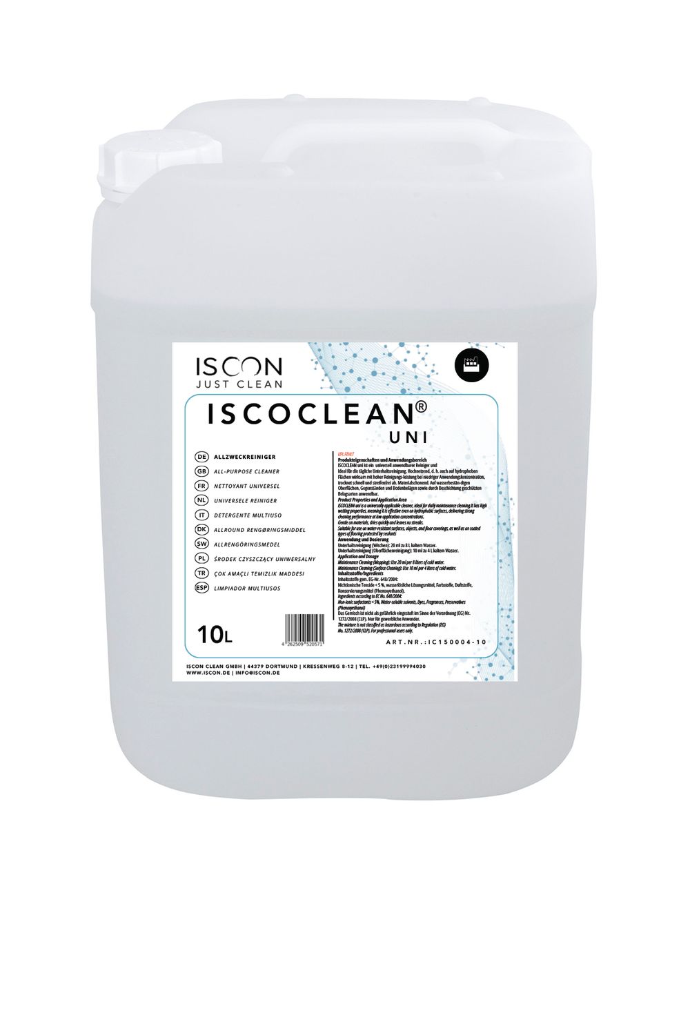 ​ISCOCLEAN UNI ist ein materialschonender Allzweckreiniger im Konzentrat