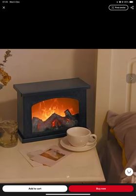 Fireplace Log Winter Decor