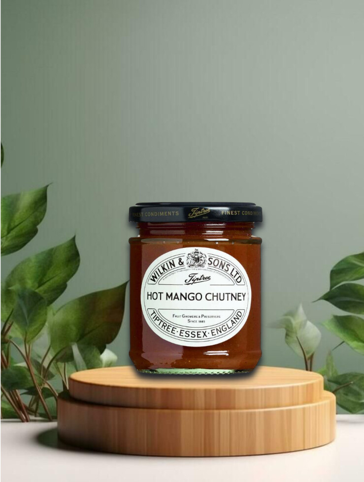 W&amp;S Chutney Hot Mango 220g Glas