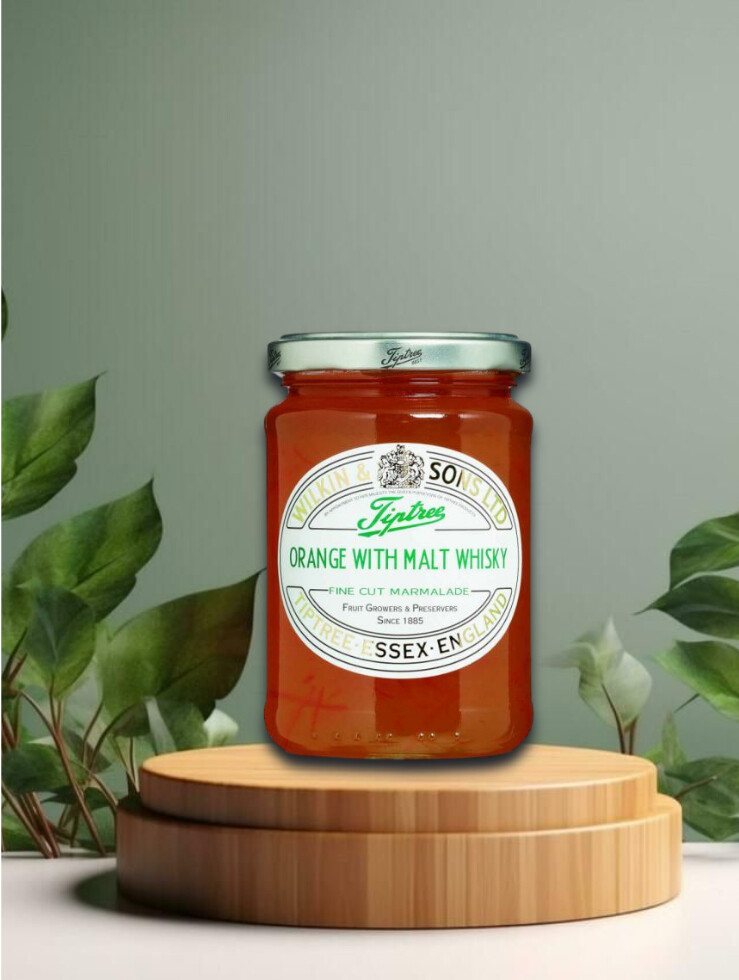 W&amp;S Orange &amp; Malt Whisky Marmelade 340g Glas 4% Vol.