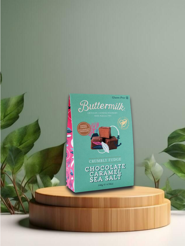 Buttermilk Crumbly Chocolate Caramel Sea Salt Fudge 140g