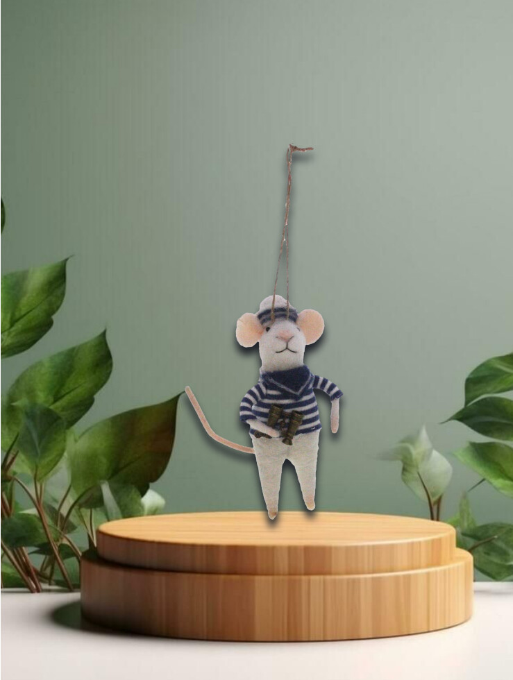 Maus Matrose Filz 13x5x4cm
