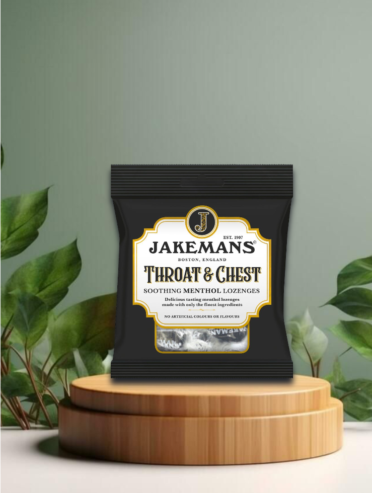 Jakemans   Throat und Chest soothing Menthol Lozenges 73g