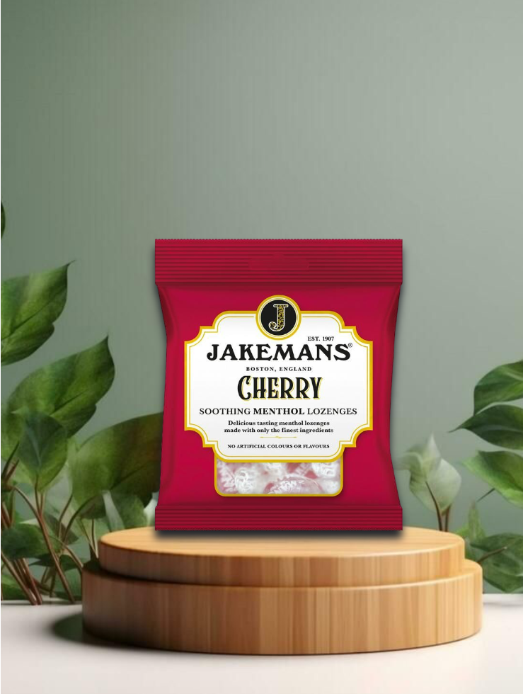 Jakemans Cherry soothing Menthol Lozenges 73g (red)