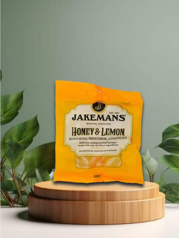 Jakemans Honey &amp; Lemon soothing Menthol Lozenges 73g (yellow)