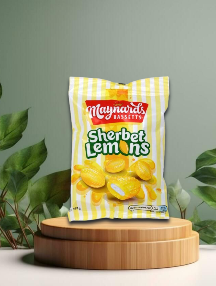 Maynards Bassetts   Sherbet Lemons 192g