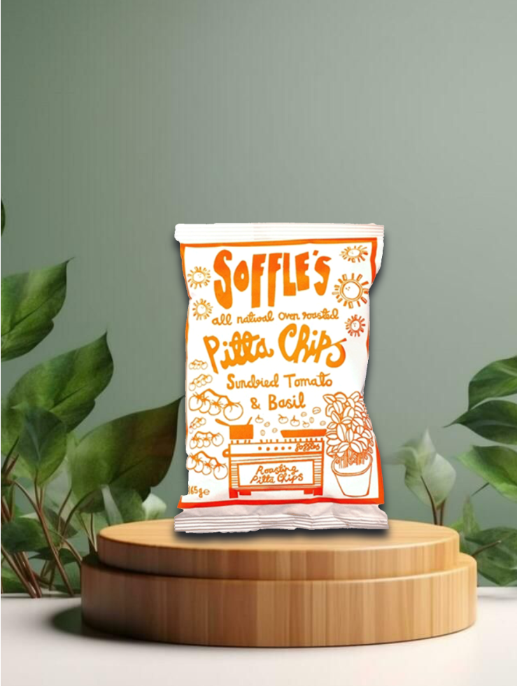 Soffles Pitta Chips Sundried Tomato &amp; Basil 165g