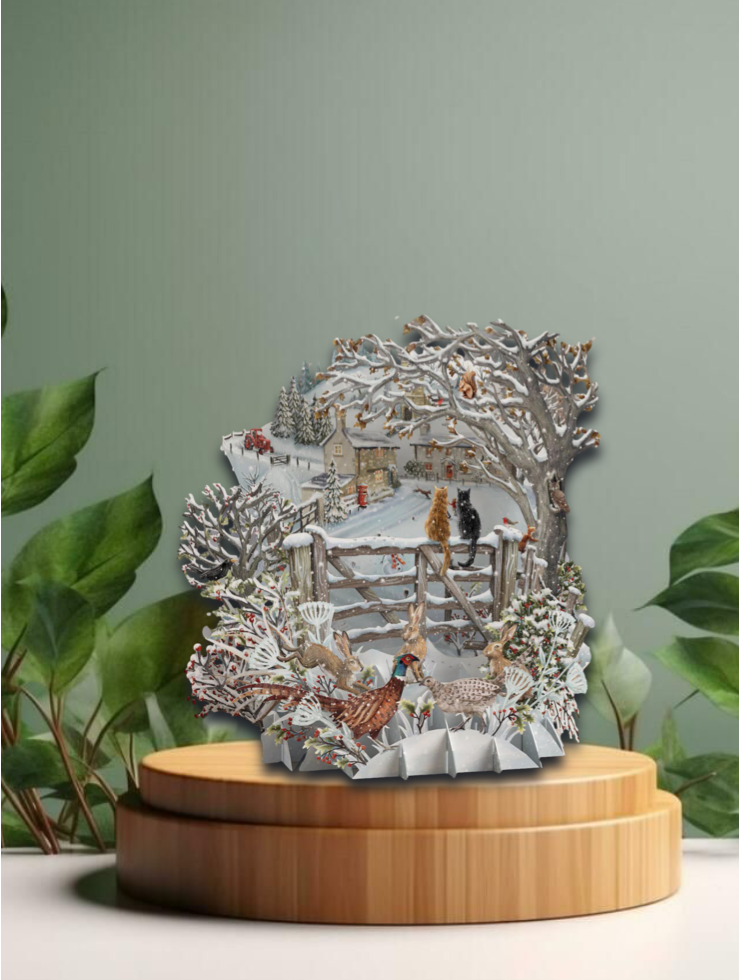 3D Greeting Card Let It Snow