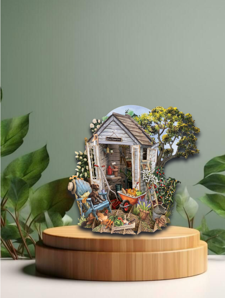 3D Greetings Card   Shed Quarters