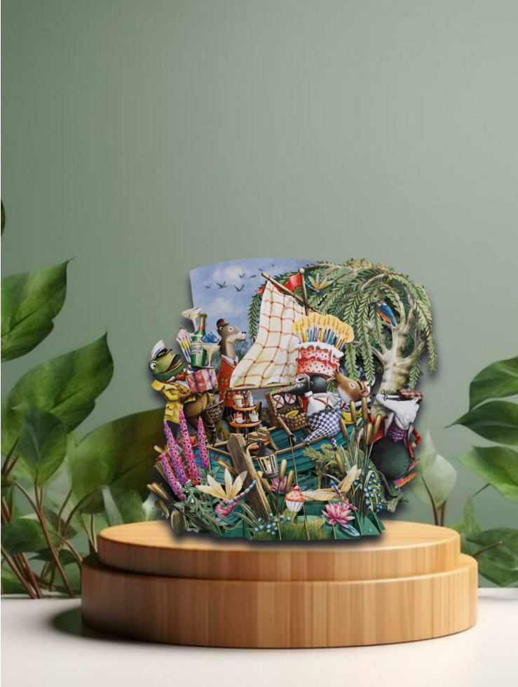 3D Greetings Card   The Riverbank