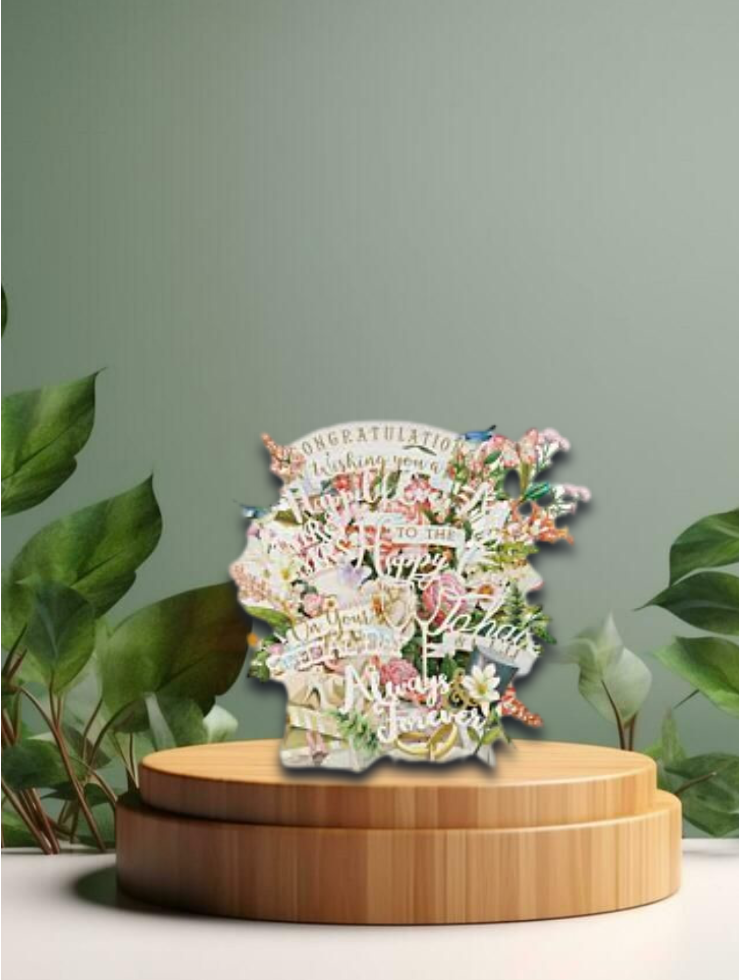 3D Greeting Card  On your Wedding Day