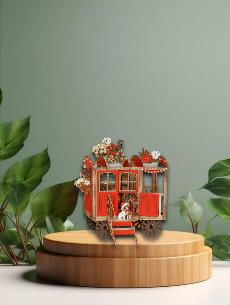 3D Greetings Card   Christmas Hut