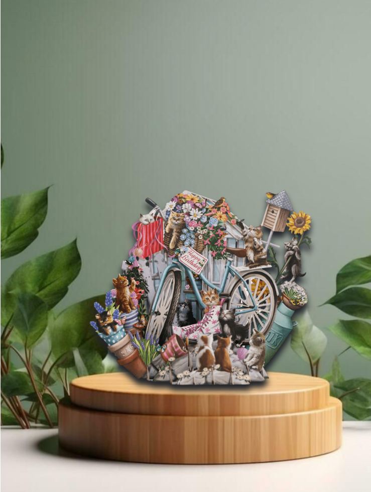 3D Greetings Card   Kittens