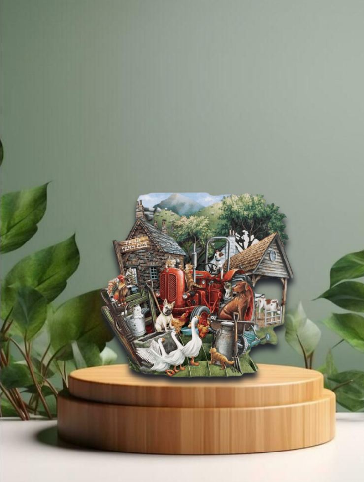 3D Greetings Card   The Farmyard