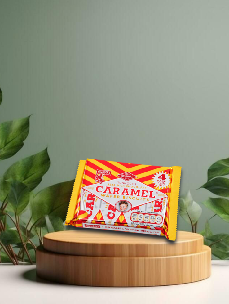 Tunnocks   Caramel Wafer Biscuits   4x30g