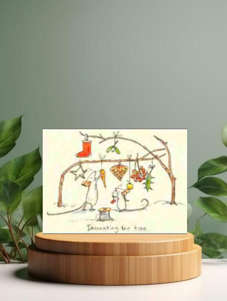 Two Bad Mice Decorating the Tree