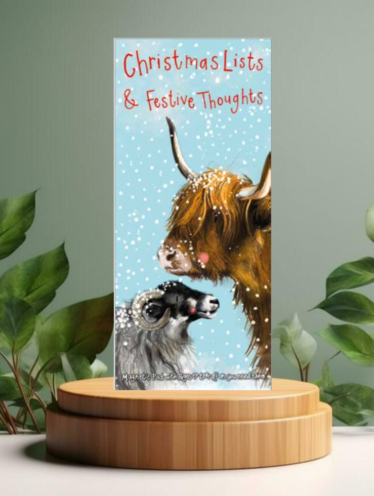 Festive Farm Cats magnetic to do list