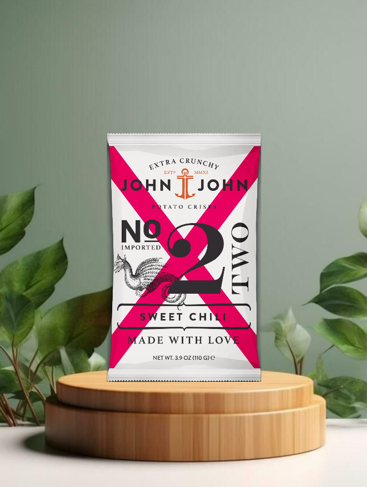 John &amp; John No. 2 Crisps Sweet Chili 110g