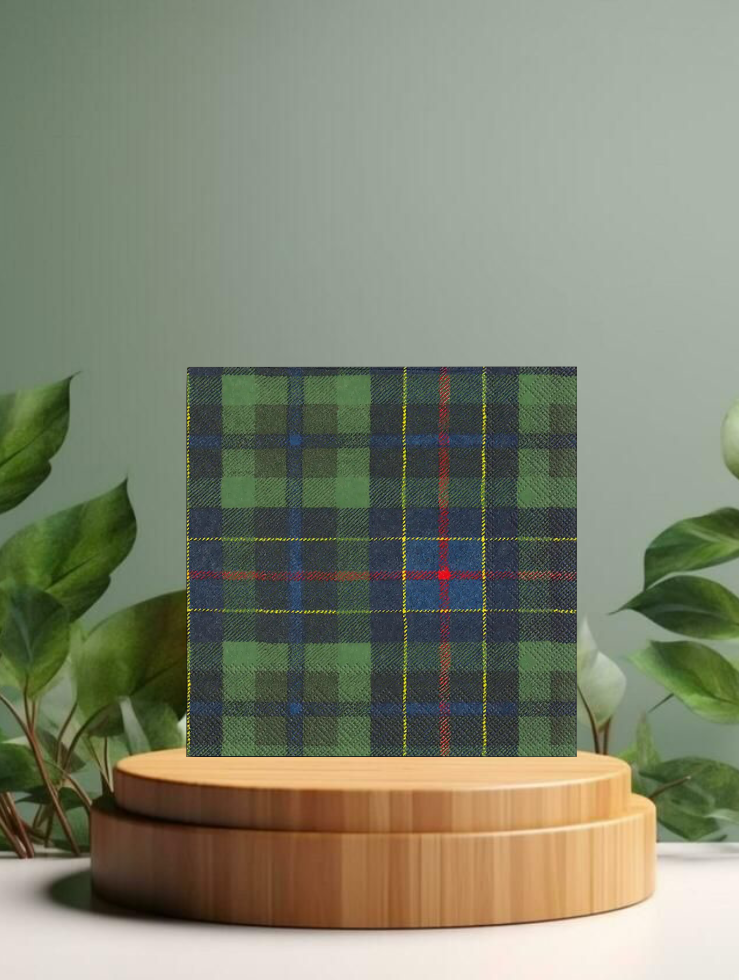 Lunch-Servietten - Tartan Green - 33x33 cm