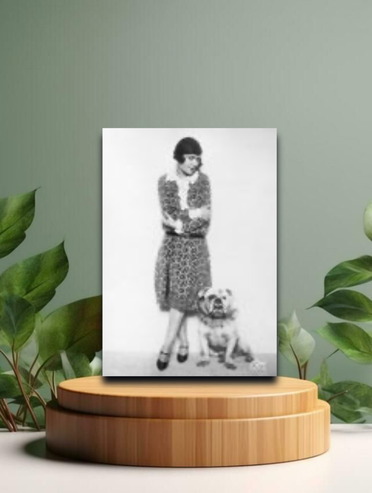 Vintage Postkarten - Guerry im Nachmittagskleid - 12x17cm