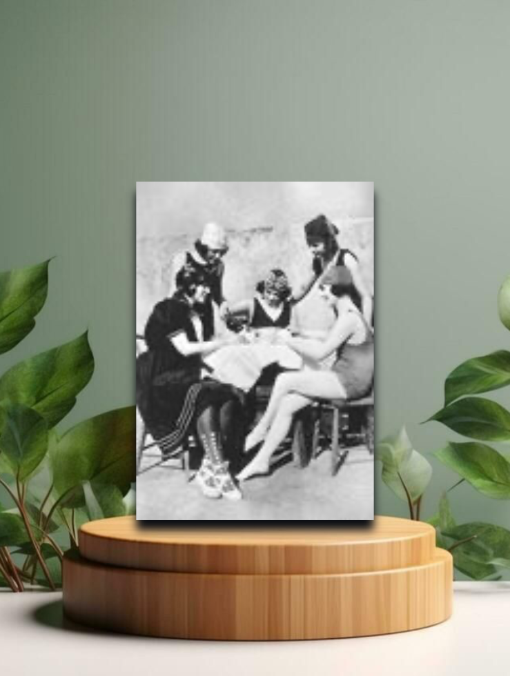 Vintage Postkarten - Im Strandcafe - 12x17cm