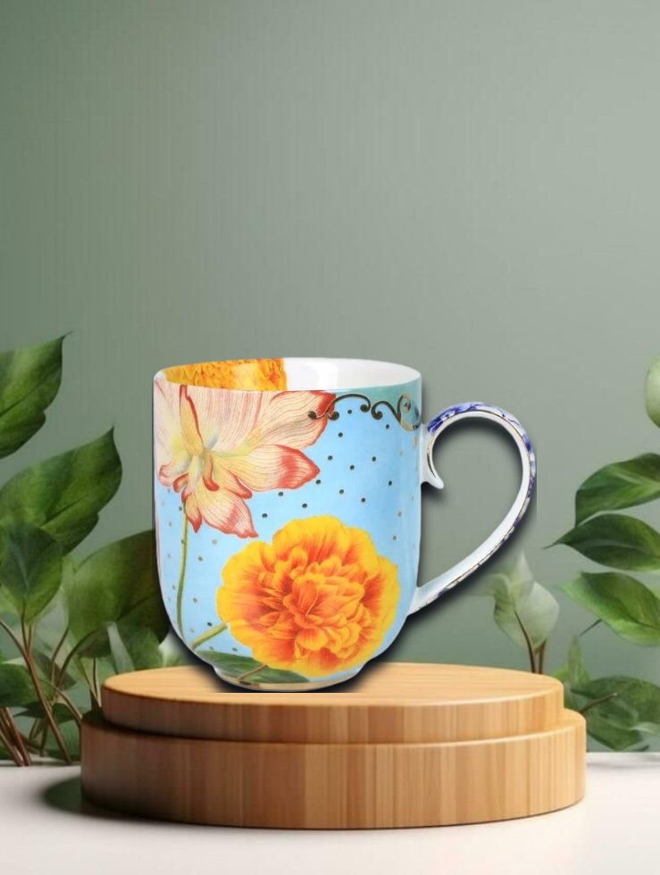 Mug Large Royal Flowers 325ml