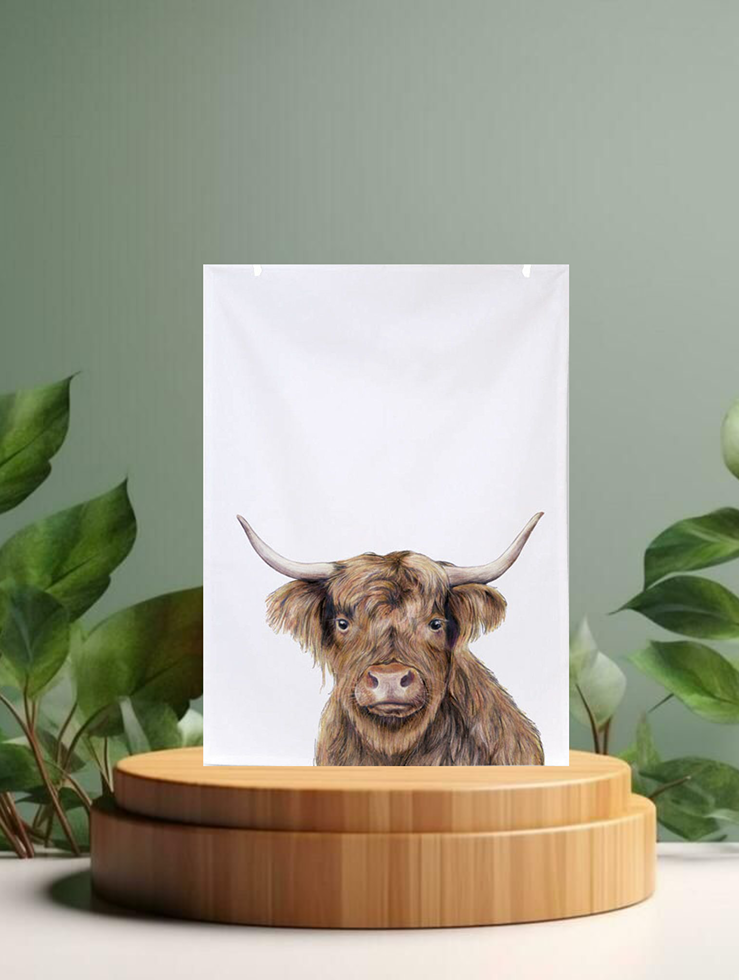 Geschirrtuch Farm Highland Cattle 70x50cm