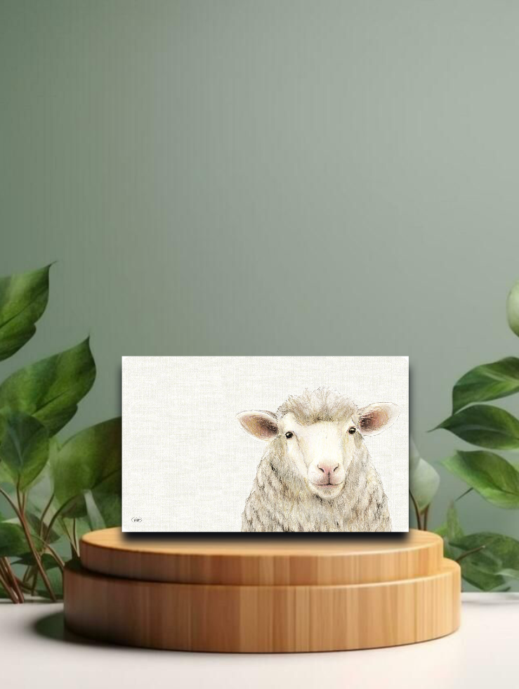 Frühstücksbrett Farm Sheep Cream 23,5 x 14,5 cm