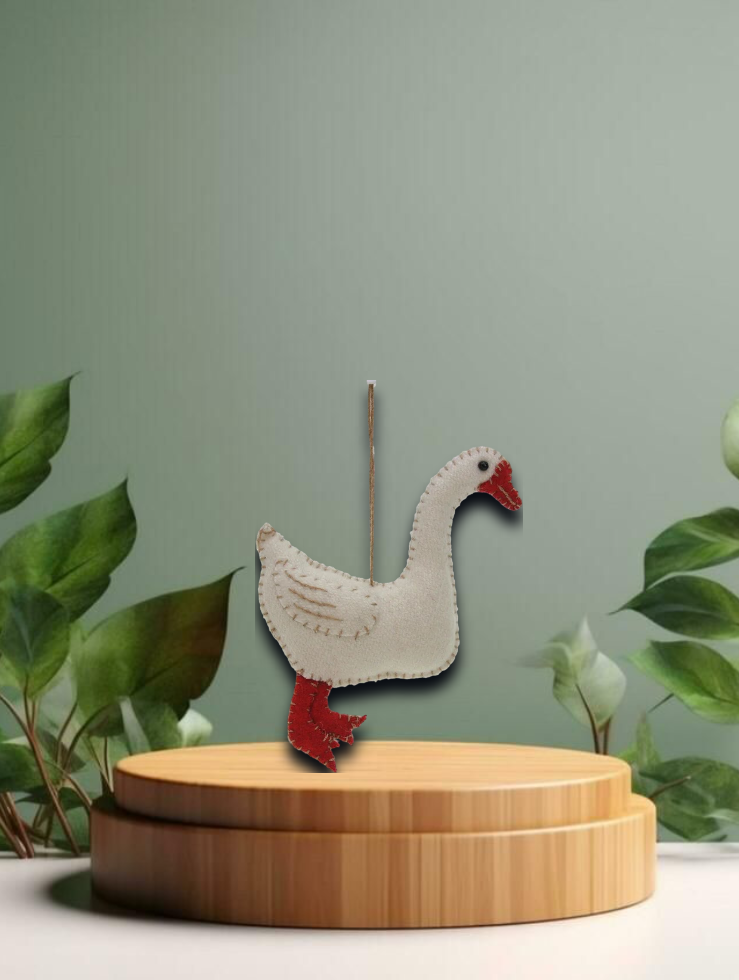 Gans, Filz 7,5x2x11cm