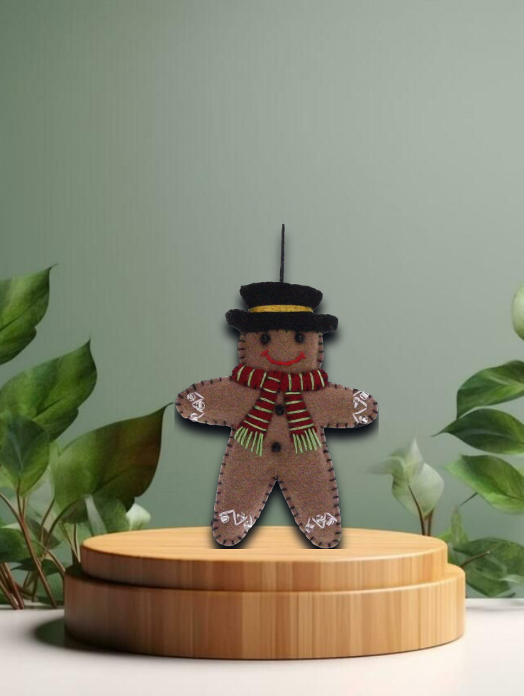 Lebkuchenjunge mit Hut, Filz 7,6x1x10cm