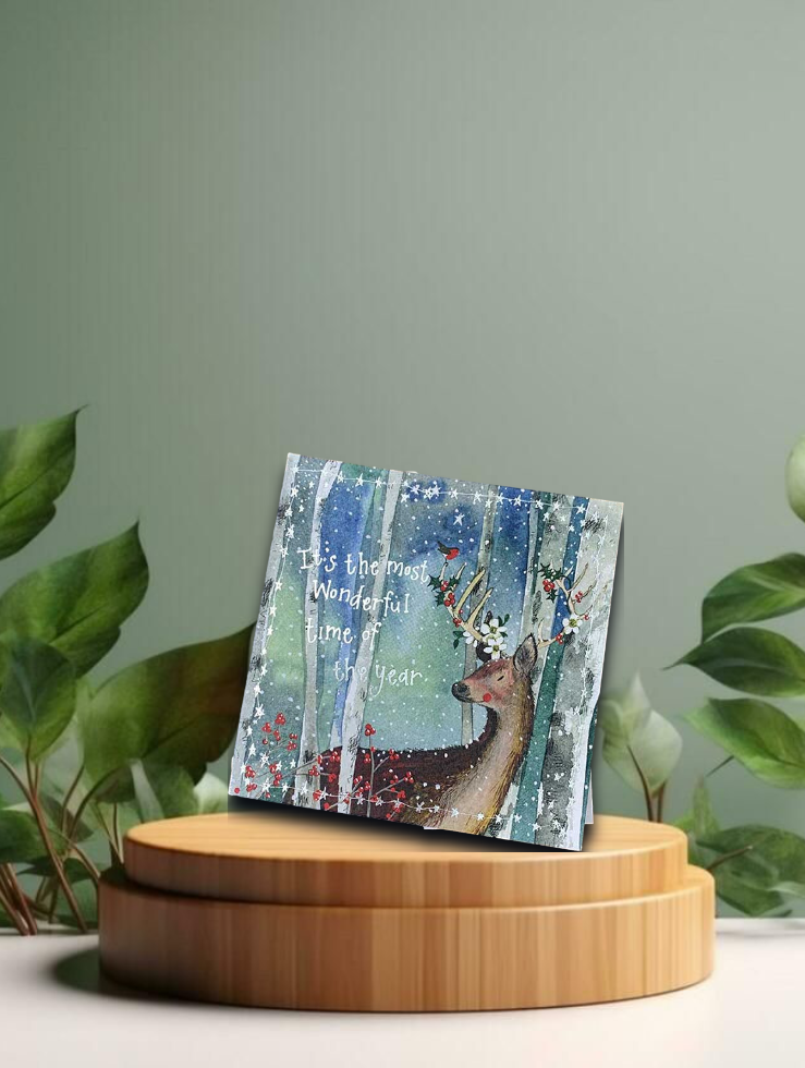 Christmas Floral Deer