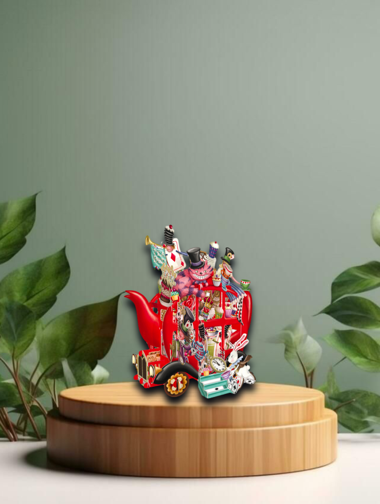 3D Pop Up greeting Cards Alice&#39;s Teapot
