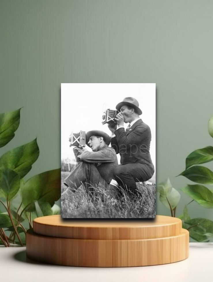 Vintage Postkarten Der Blick des Fotografen schwarz/weiss 12x17cm