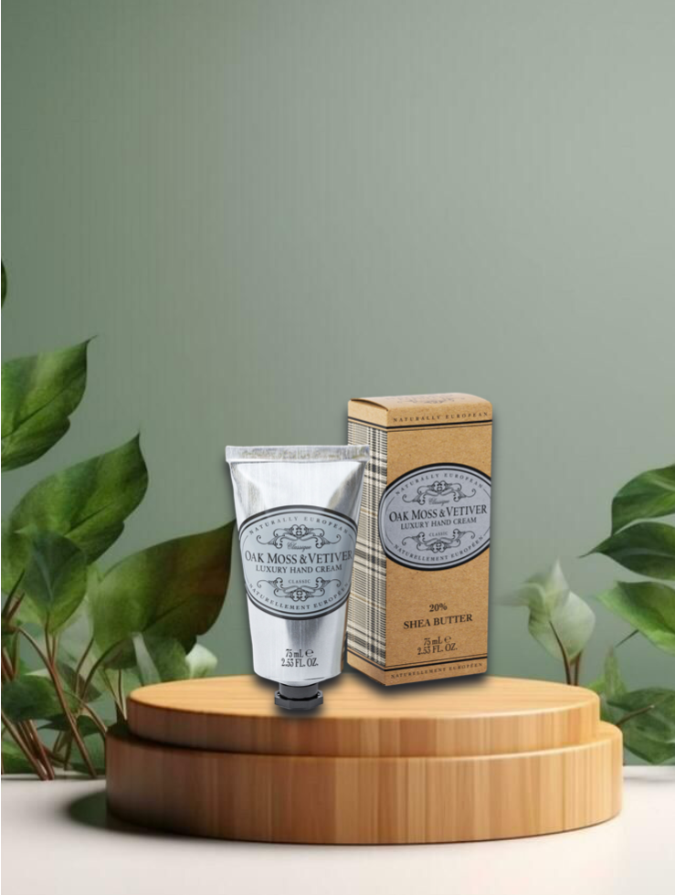 Naturally European Luxury Hand Cream Oak Moss and Vetiver 75ml