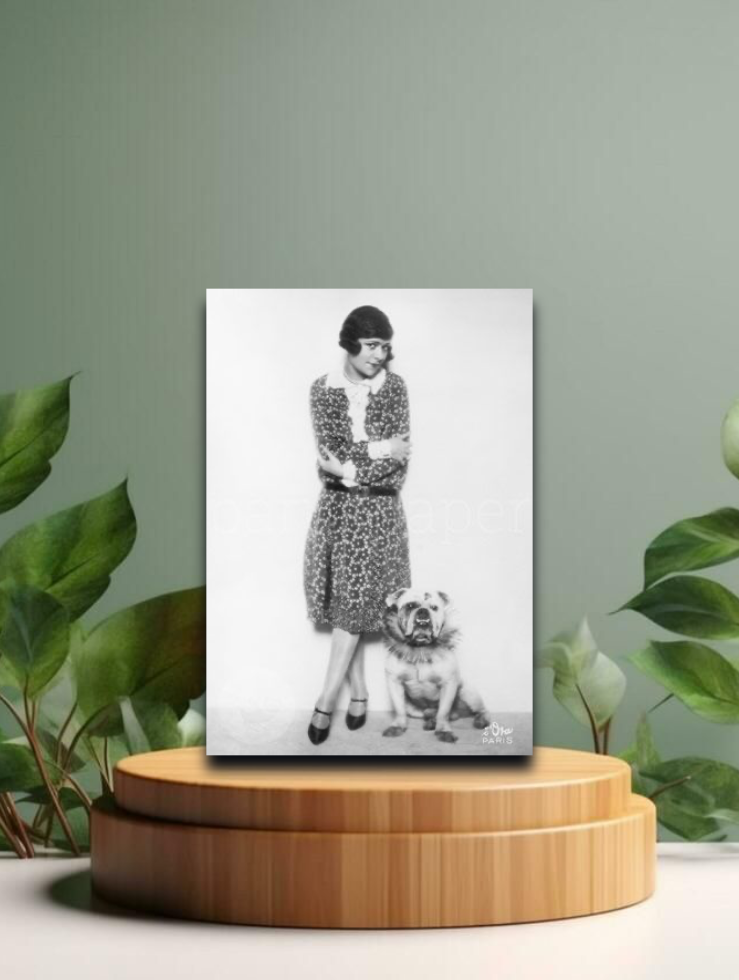 Vintage Postkarten - &quot;Fräulein Guerry im Nachmittagskleid&quot; - 12x17cm