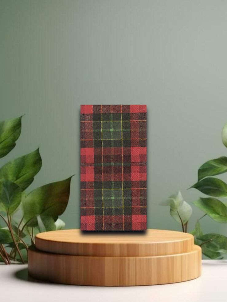 Buffet-Servietten - Tartan red 42x33 cm