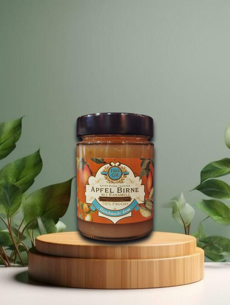 Eaton Place Apfel Birne mit Karamell Handmade Jam 190g