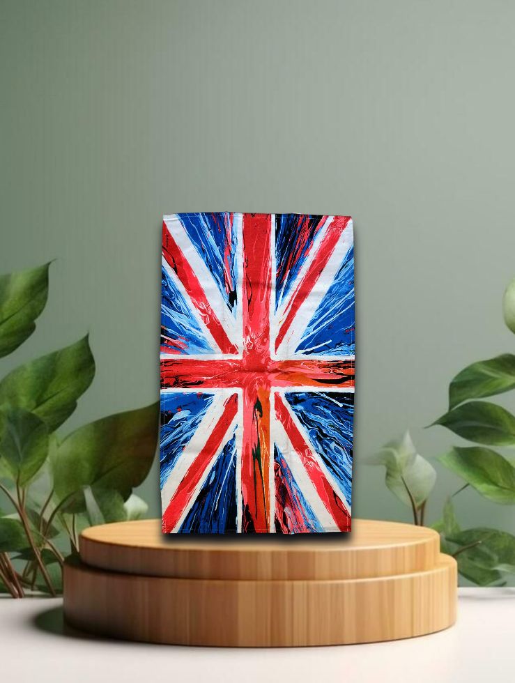 Union Jack Spin Painting Tea Towel 50 x 80 cm Geschirrtuch